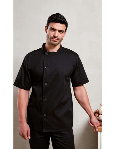 P-PR900-Essential Short Sleeve Chefs Jacket